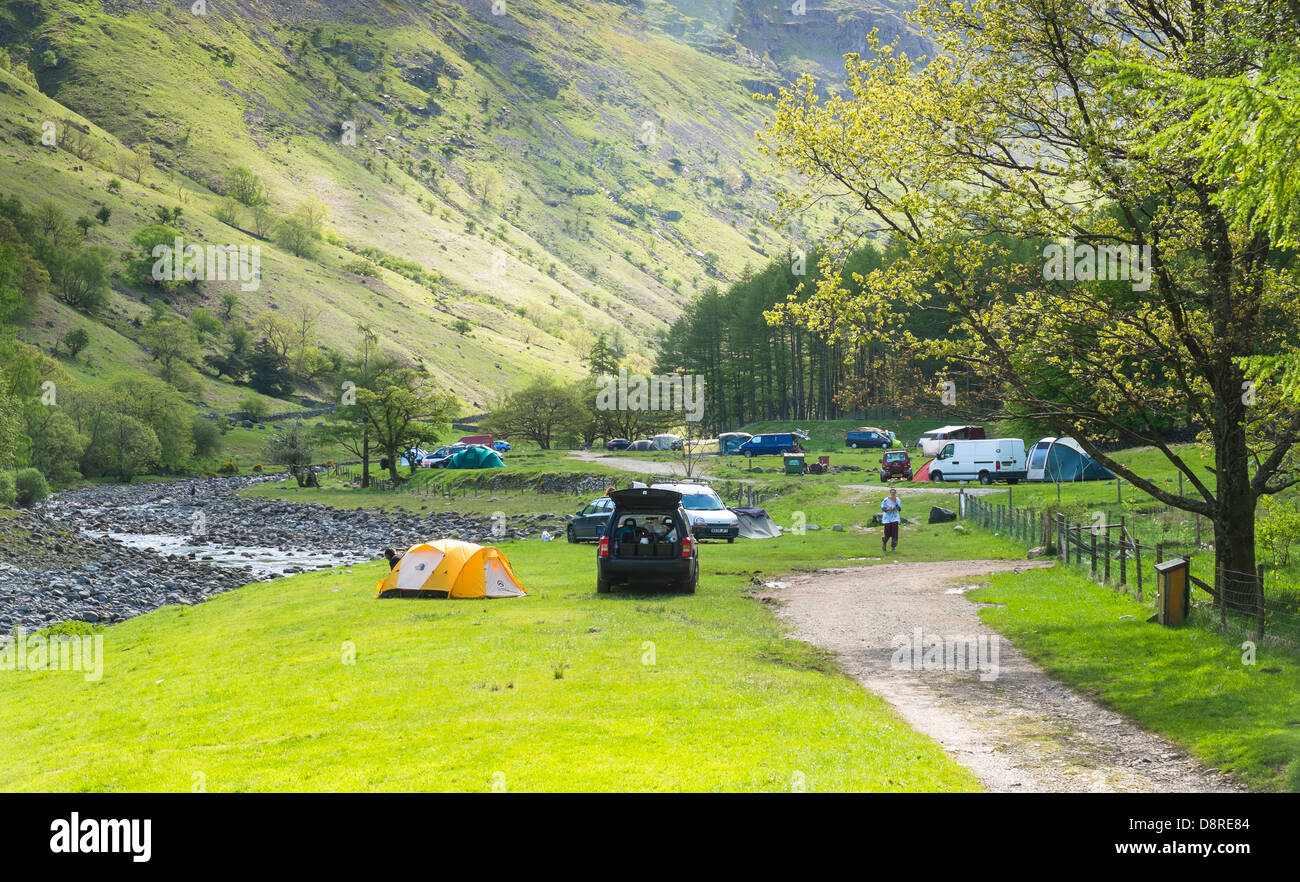 A campsite at in the Lake District Stock Photo Alamy