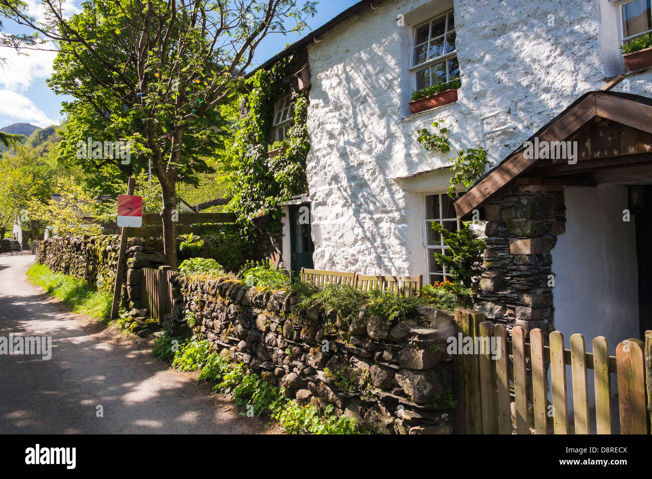 Knotts View Guest House that sells English Lakes luxury traditional ice cream at Stonethwaite in the Lake District Stock Photo