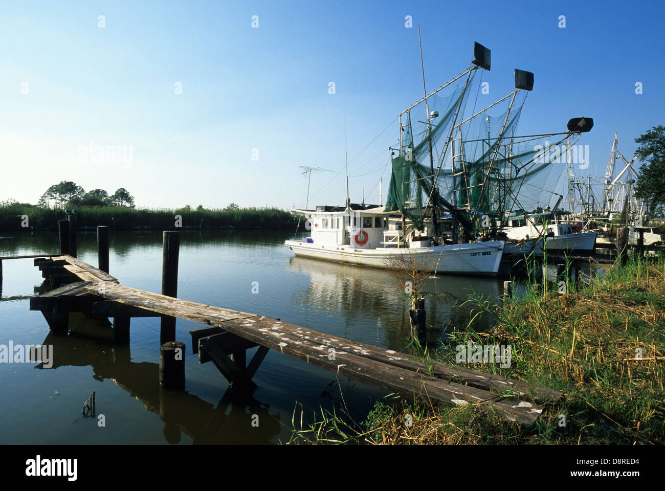 Elk2834662 Louisiana, Cajun Country, Bayou Caillou, shrimp boat Stock