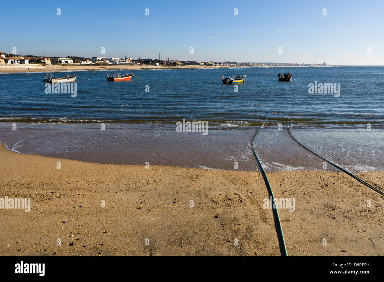 Fish boats, Aguda Portugal Stock Photo