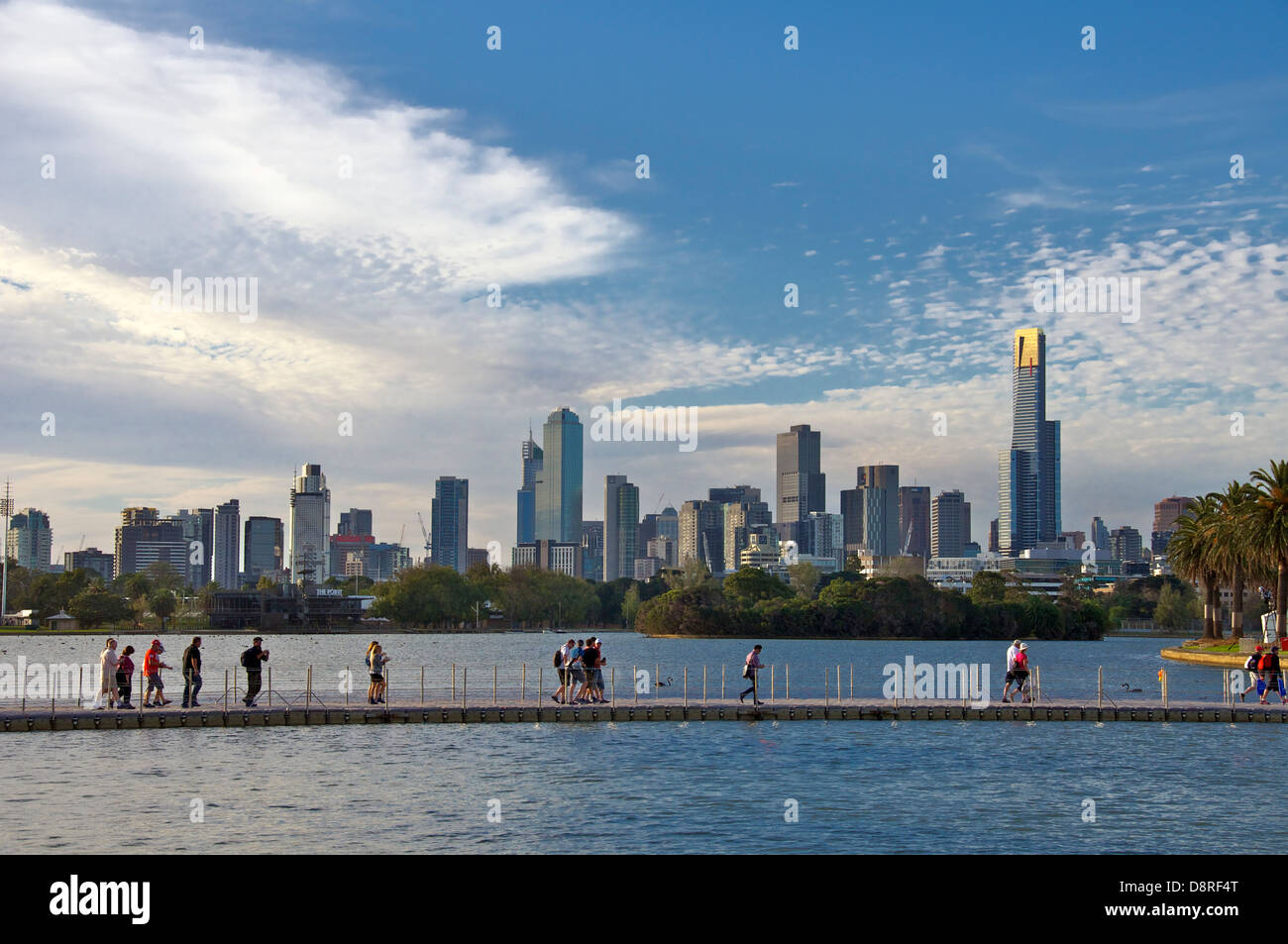 Melbourne from Albert Park Melbourne Victoria Australia Stock Photo