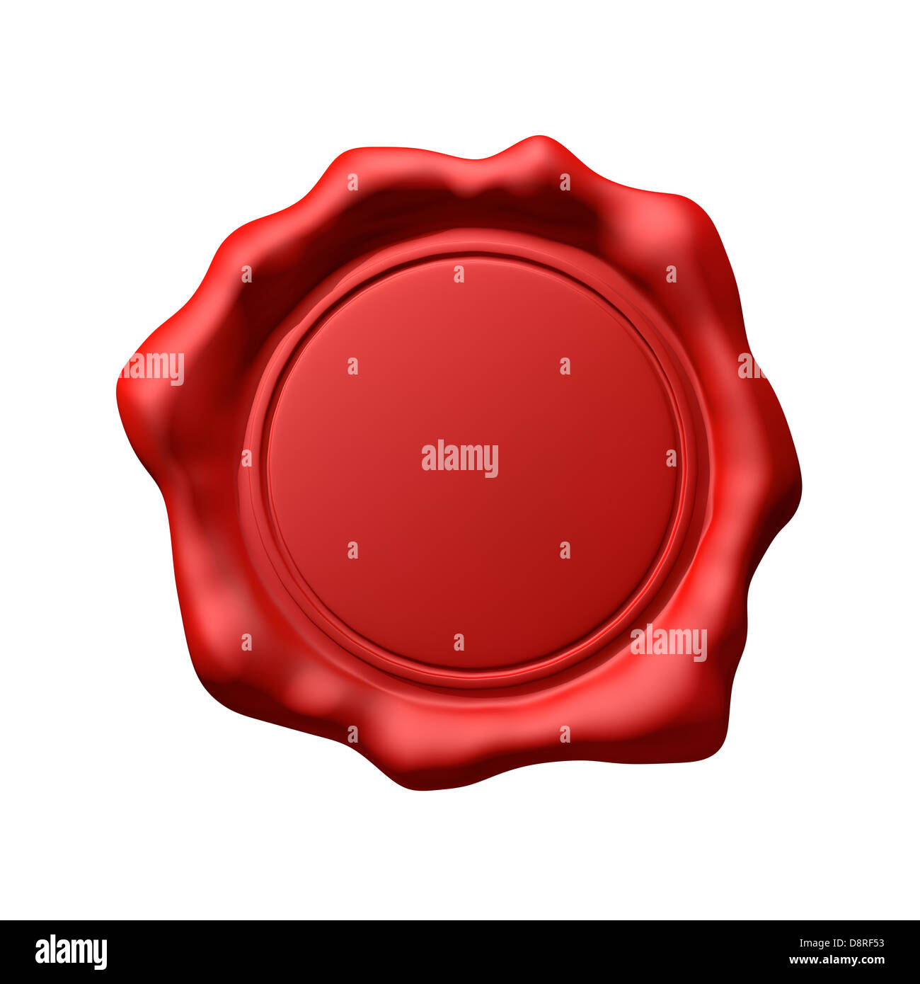 Red Wax Seal 3 - Isolated Stock Photo - Alamy