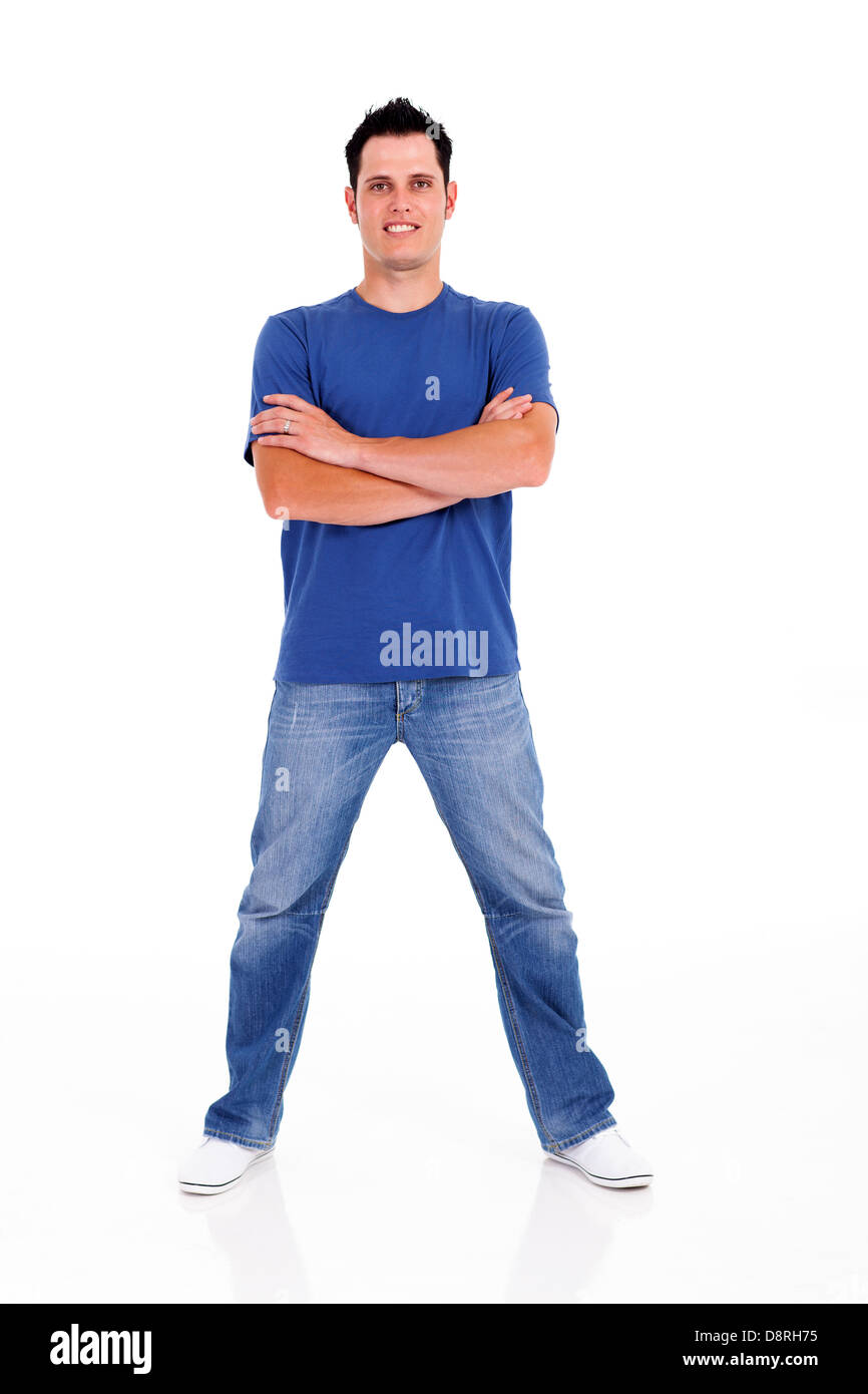 casual caucasian young man isolated on white background Stock Photo - Alamy