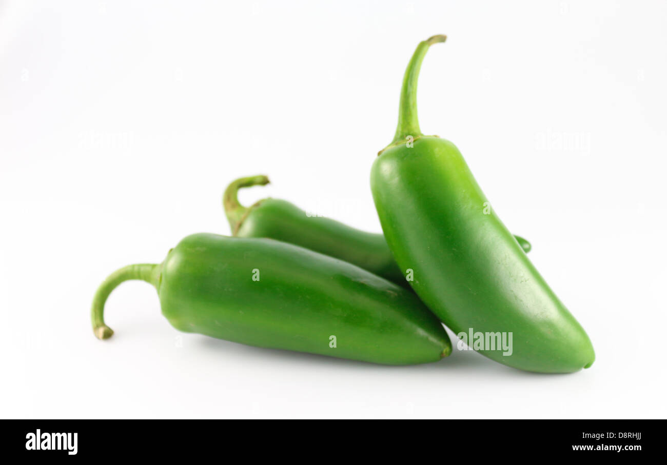 Fresh jalapeno peppers Stock Photo