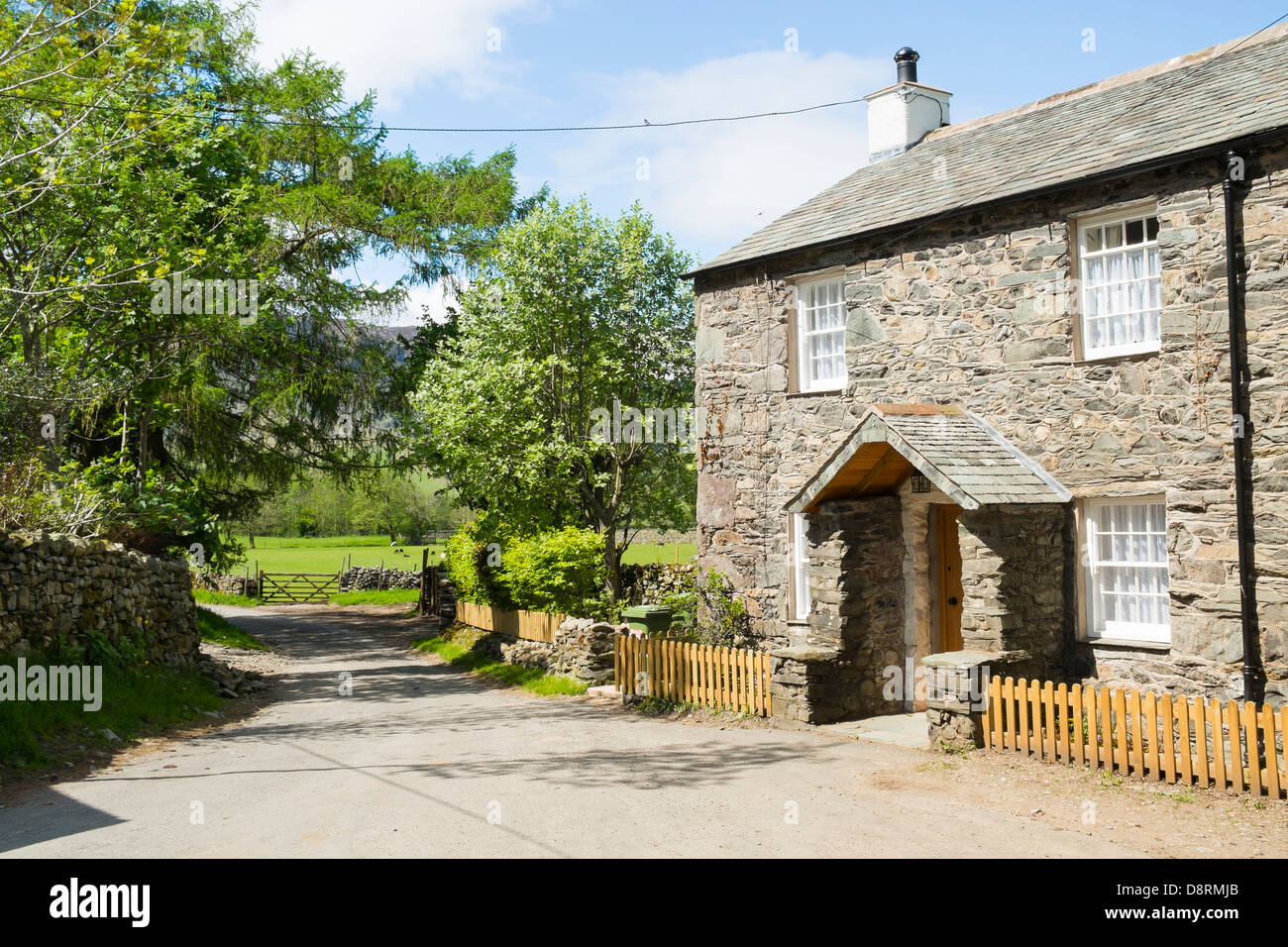 Stone cottage at in the Lake District, England UK Stock