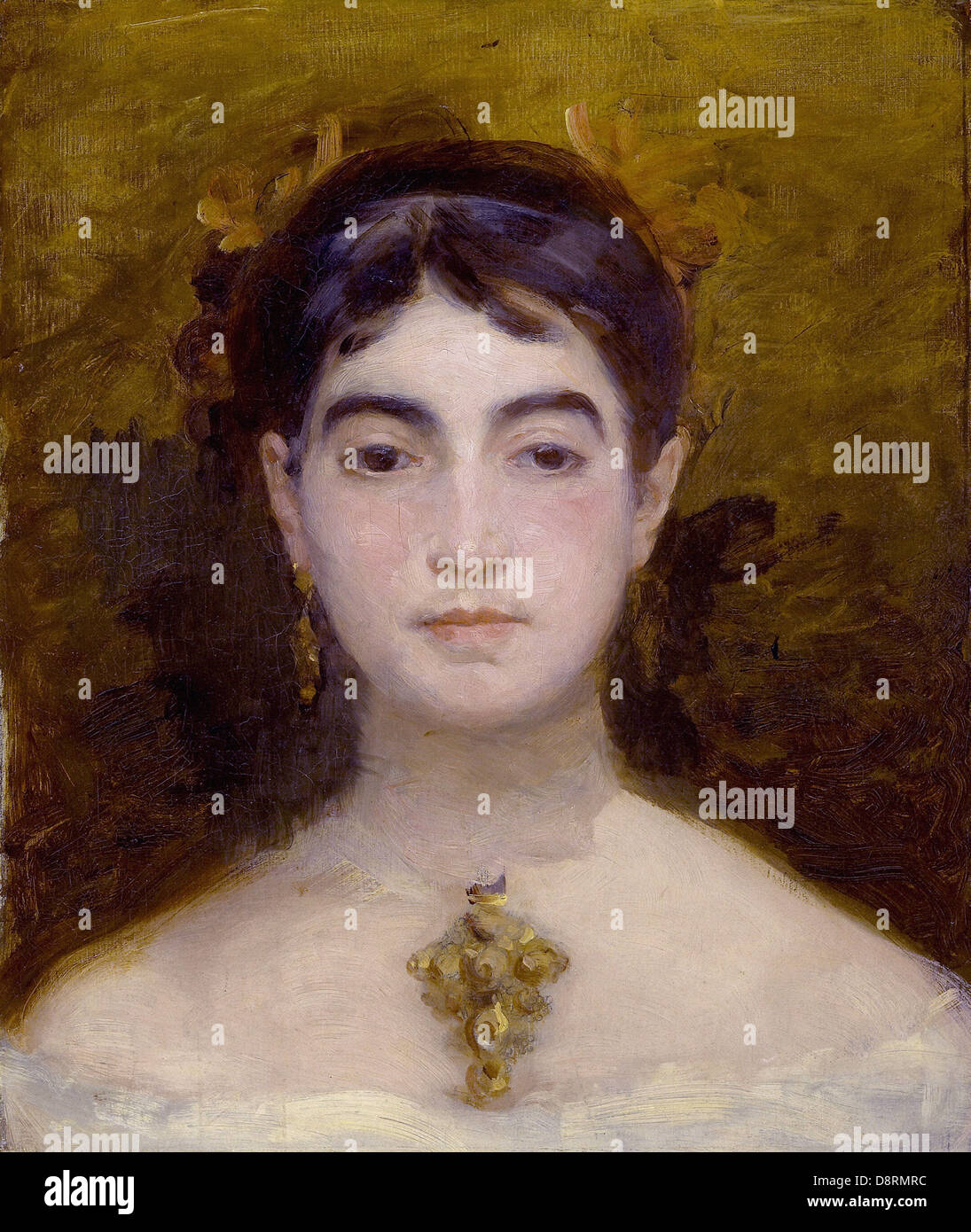 Marie Bracquemond Self-portrait 1870 Stock Photo