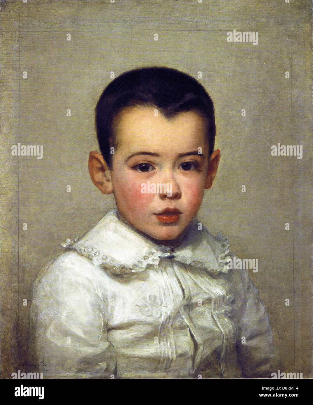 Marie Bracquemond Pierre Bracquemond as child 1878 Stock Photo