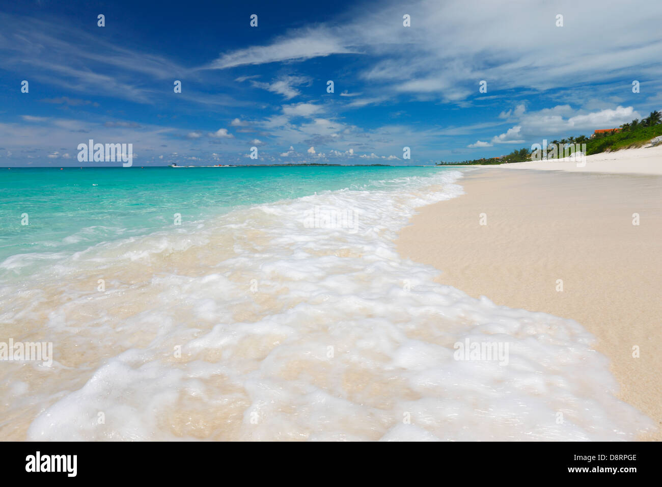 Sand Beach, Paradise island, Nassau Stock Photo