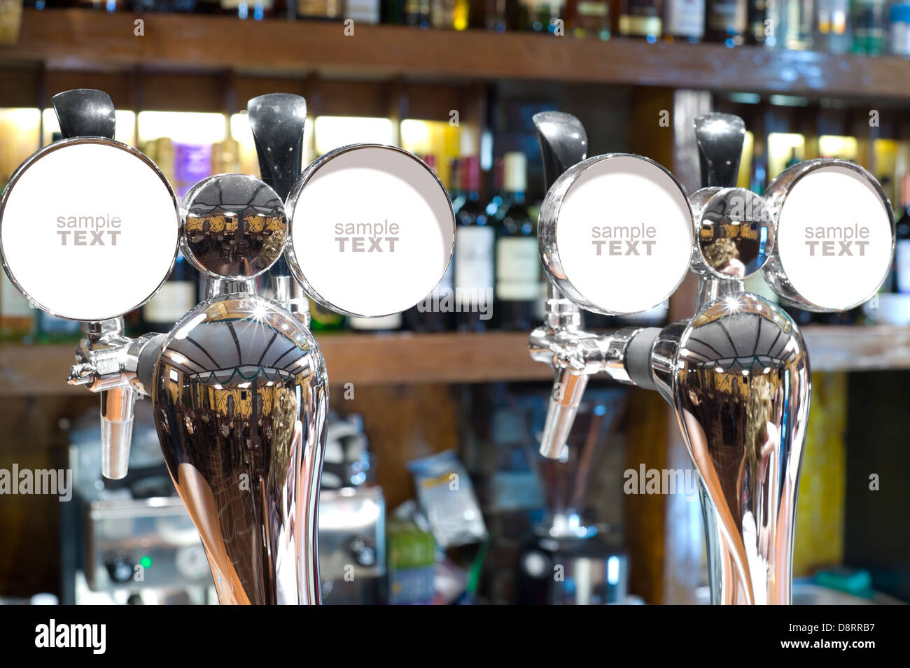 beer faucets in a bar Stock Photo Alamy