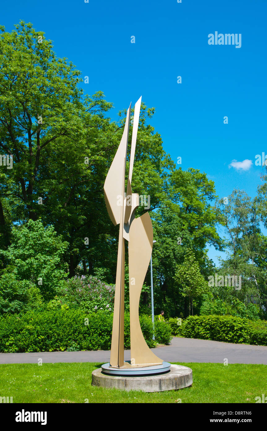 Nike 89 sculpture (1991) by Pavel Krbalek in Chotkovy Sady the first public park in Prague city Czech Republic Europe Stock Photo