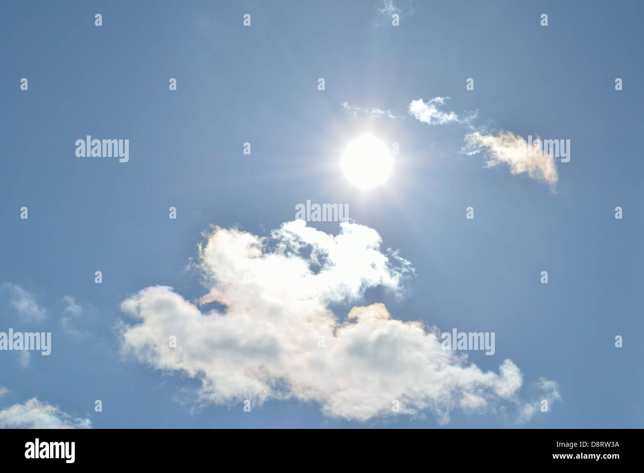 Sky, sun and clouds on a clear day Stock Photo - Alamy