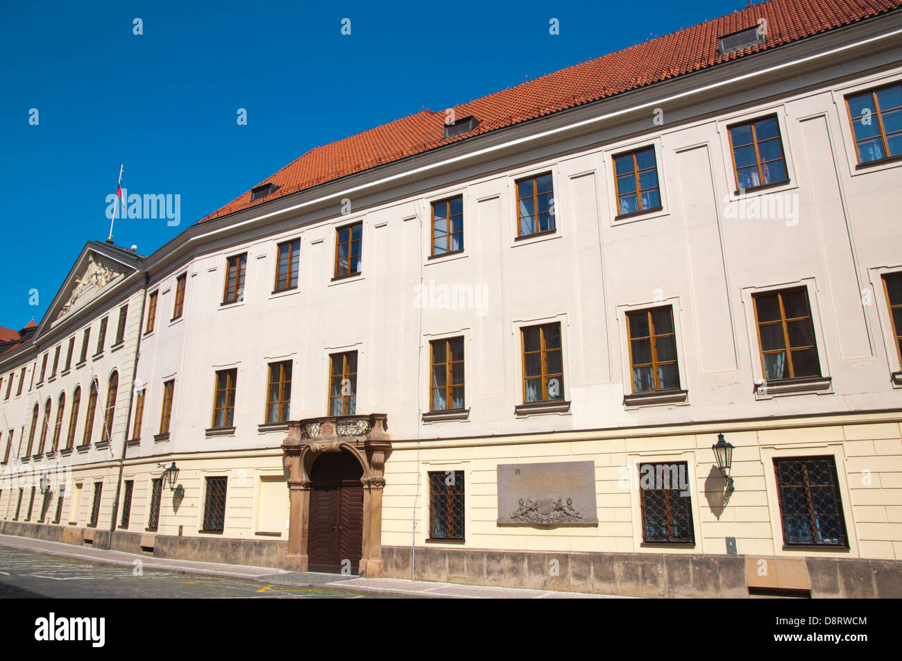 Valdstejnsky palac the Waldstein palace housing Czech Senate and Pedagogical museum Mala Strana district Prague city Czech Rep Stock Photo