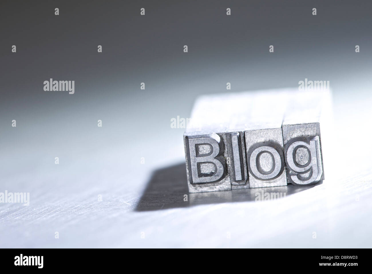 Blogging Title Word Letterpress Concepts Stock Photo