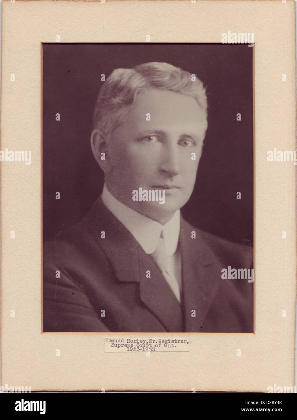 Edmund Harley Sr Registrar Supreme Court Of Ont 1923 1933 Stock Photo Alamy