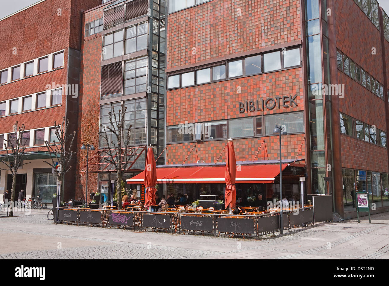 Kristiansand public library (Bibliotek) with a restaurant underneath ...