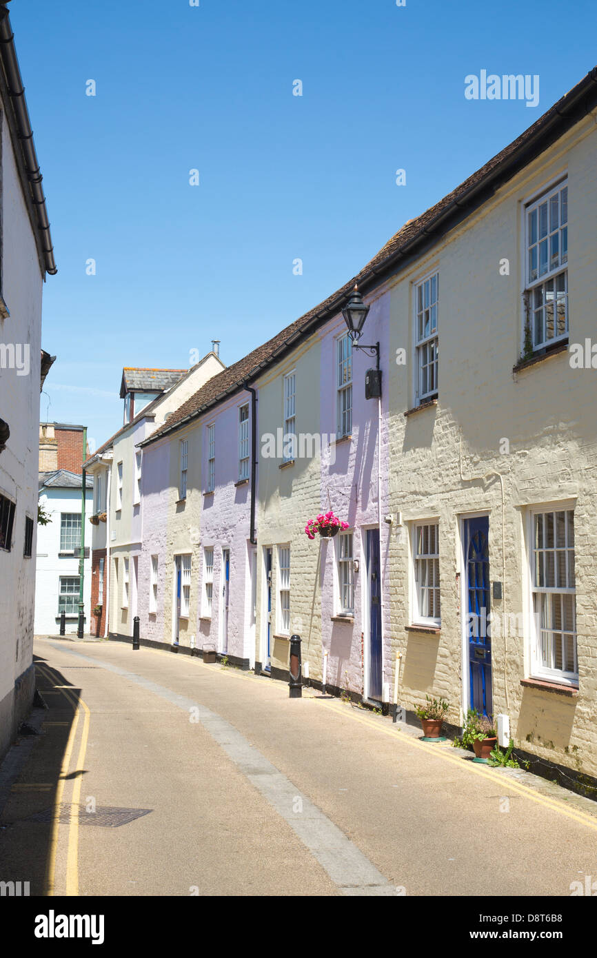 Old houses on Millhams Street, Christchurch, Dorset, South West England