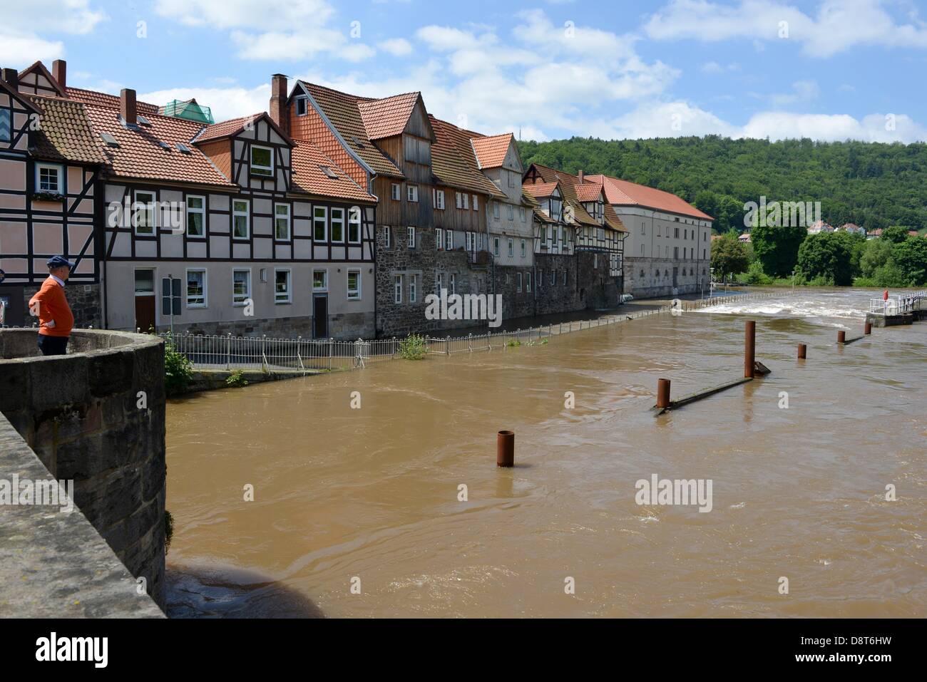 Muenden, Germany. 4th June 2013. Timberframe buildings are pictured ...