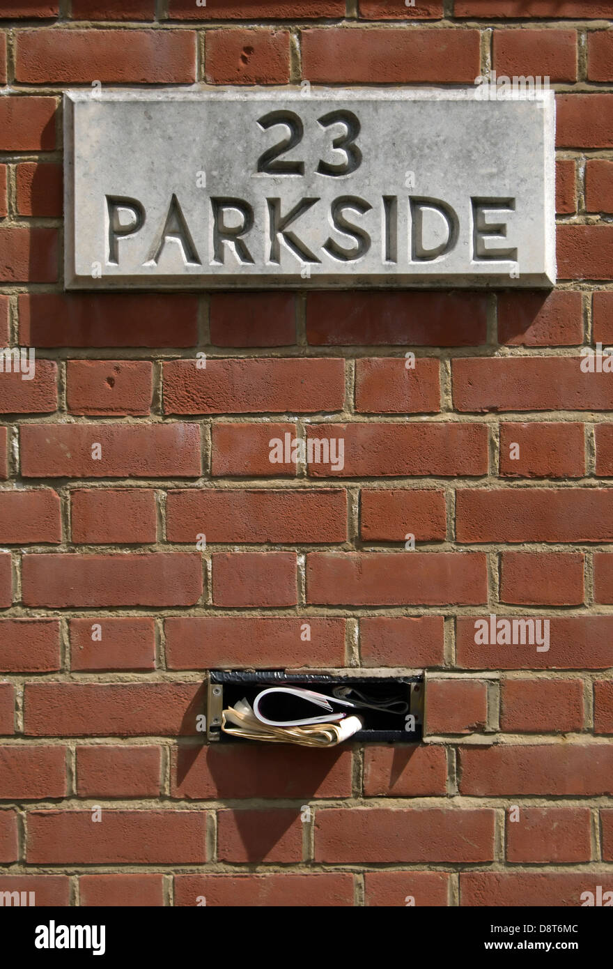 address plaque at 23 parkside, wimbledon, southwest london, england