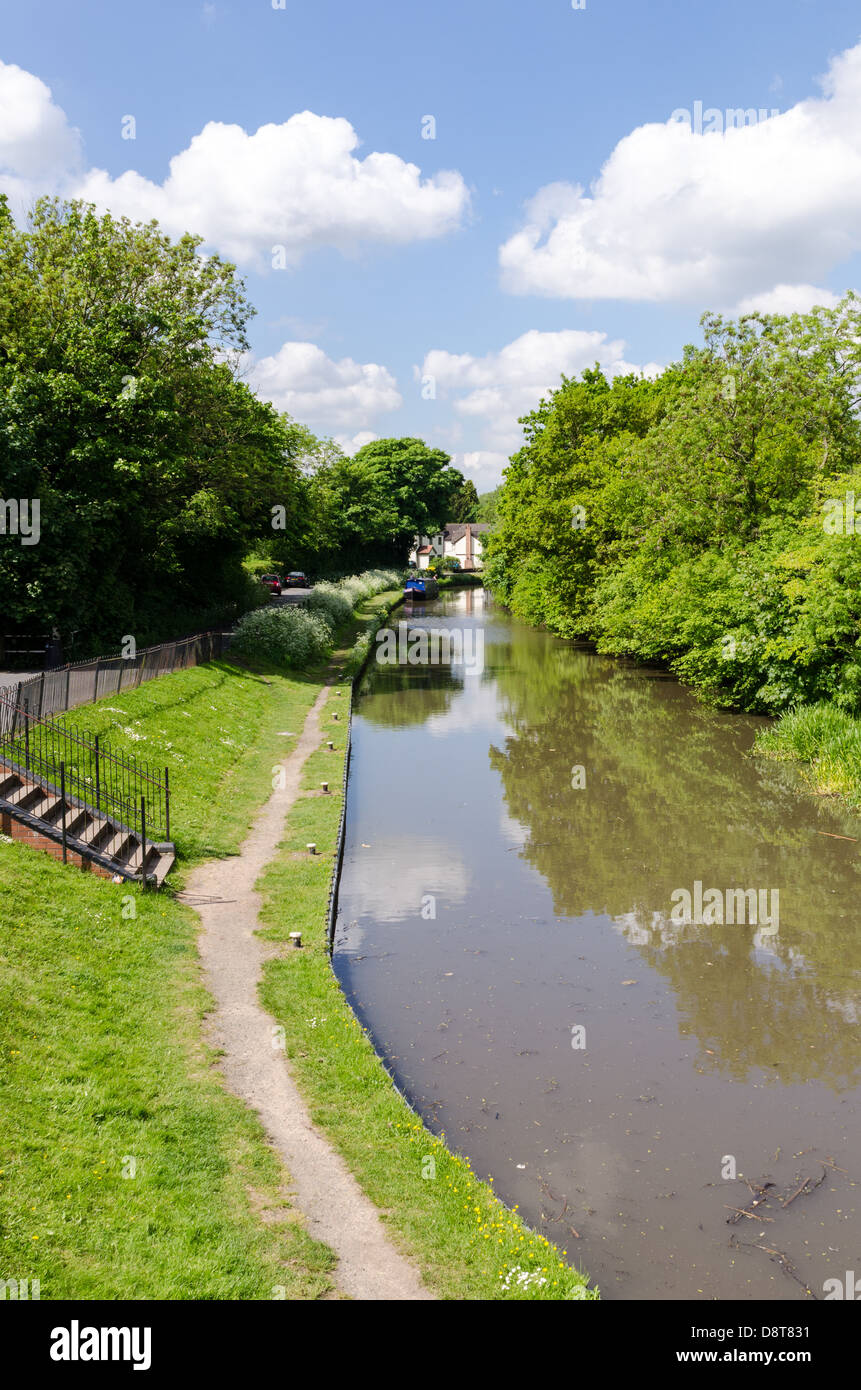 Worcester and Birmingham canal at Hopwood near Birmingham Stock Photo
