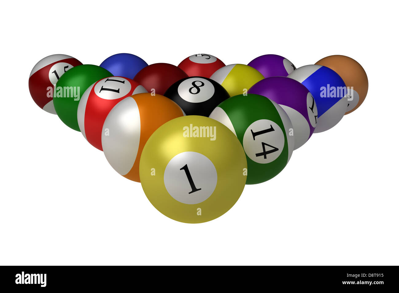 billiard balls isolated on white background Stock Photo Alamy