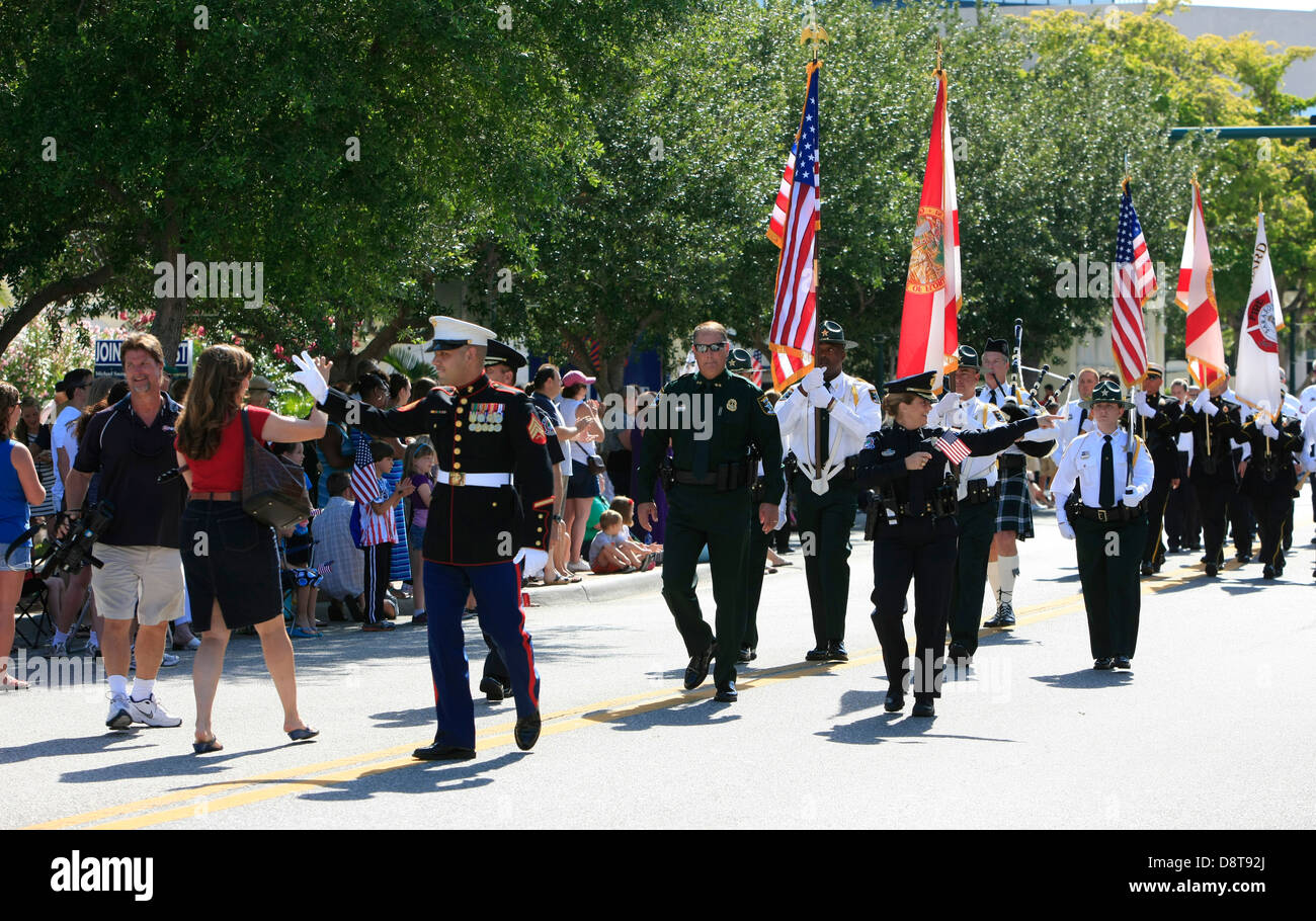 Memorial Day Parade in downtown Sarasota Florida Stock Photo Alamy