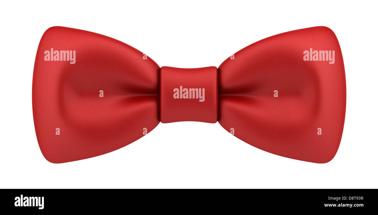 red bow tie isolated on white background Stock Photo - Alamy