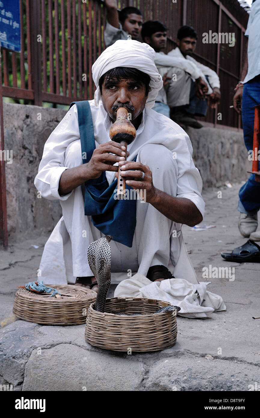 Snake charmer. Delhi, India Stock Photo