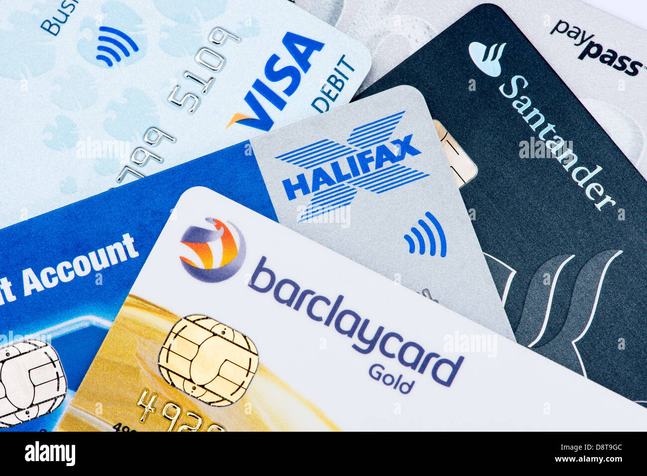 A collection of credit cards Stock Photo