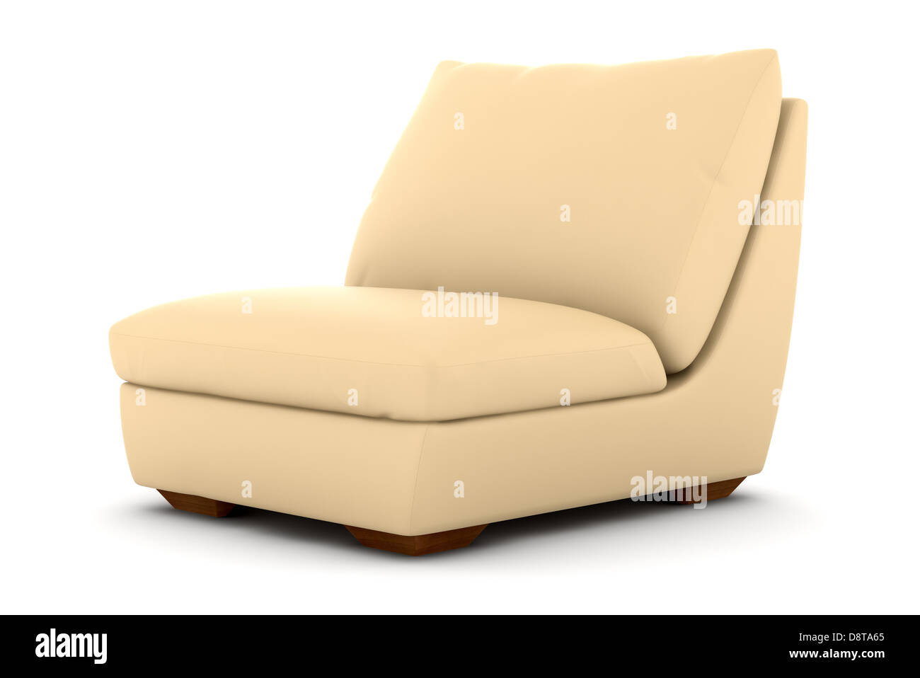 beige leather armchair isolated on white Stock Photo Alamy