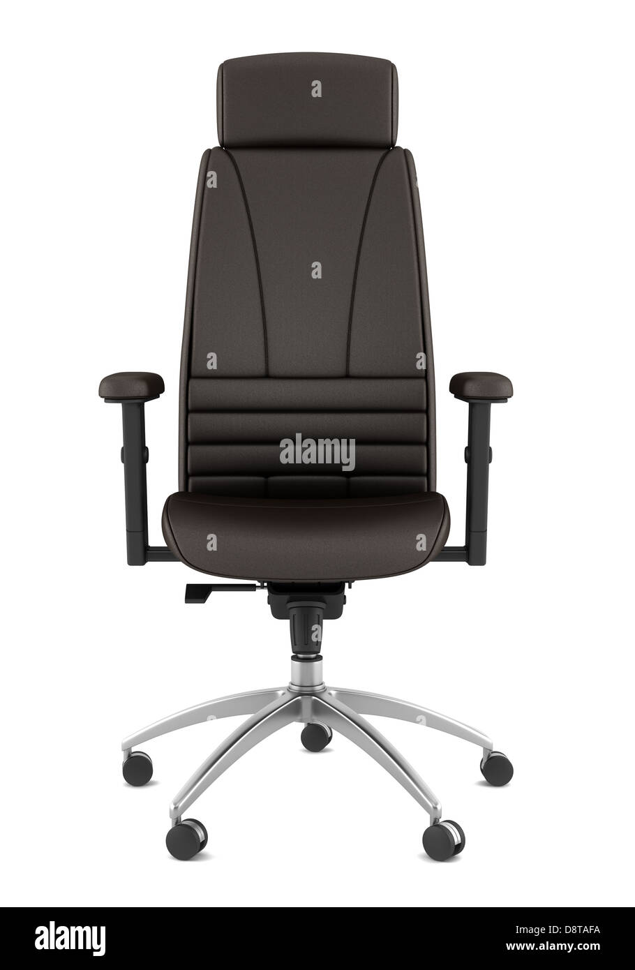 modern brown leather office chair isolated Stock Photo Alamy