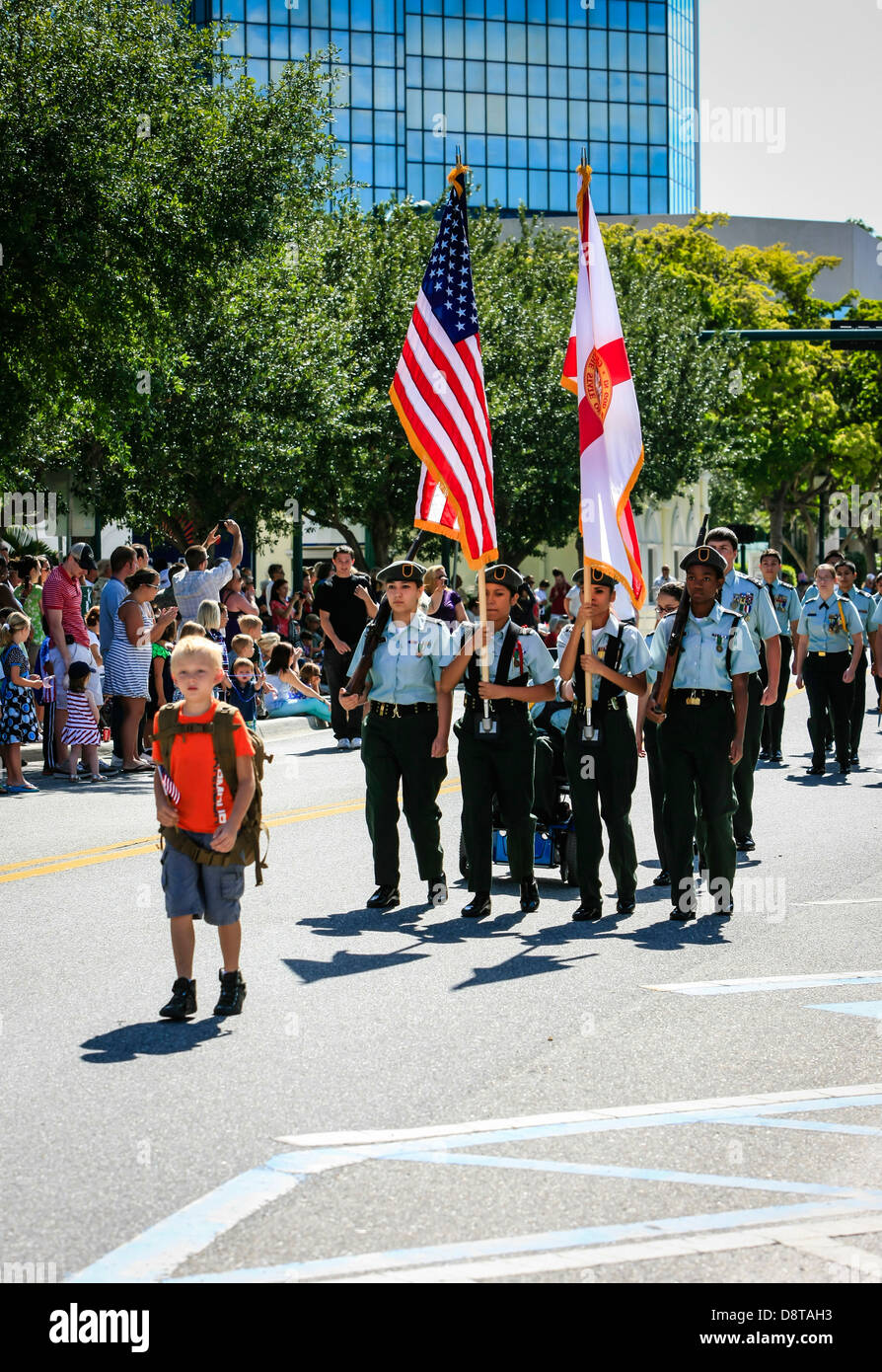 Memorial Day Parade in downtown Sarasota Florida Stock Photo Alamy