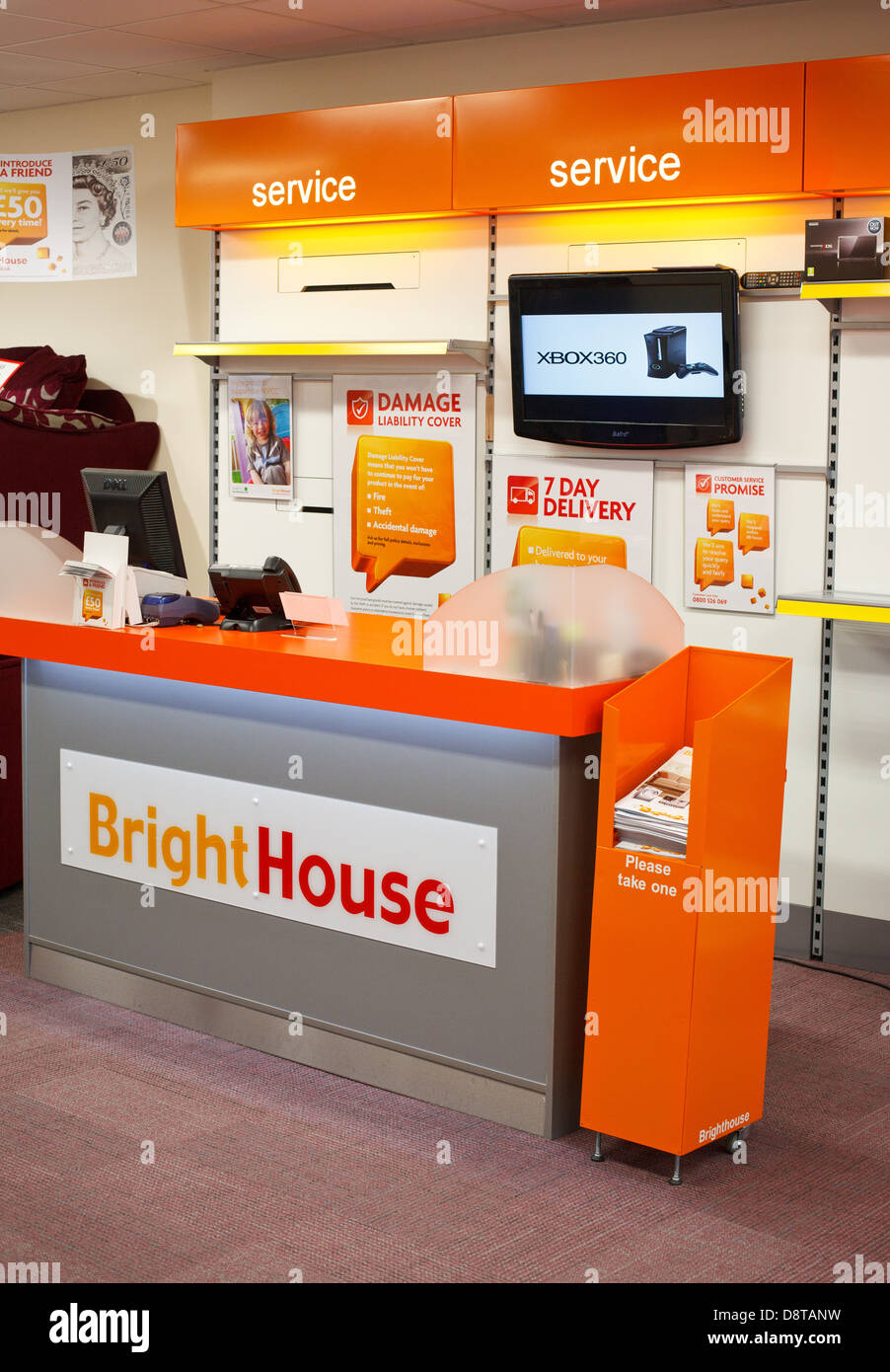 A bright house store, which offers weekly payment finance for household goods, Barry, Cardiff, Wales, UK Stock Photo