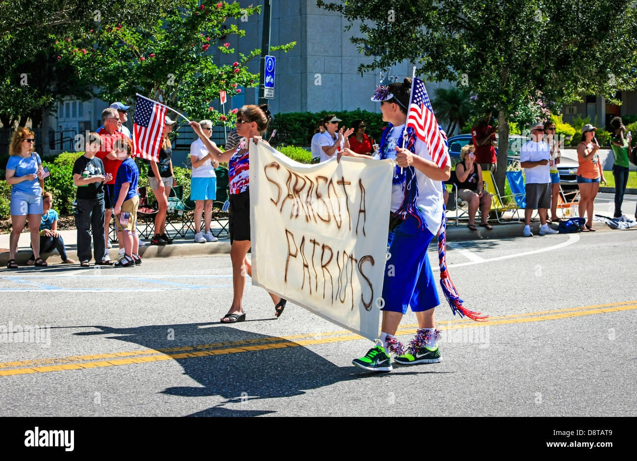 Memorial Day Parade in downtown Sarasota Florida Stock Photo Alamy
