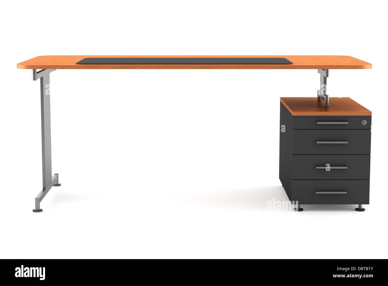 modern brown office table isolated on white Stock Photo Alamy