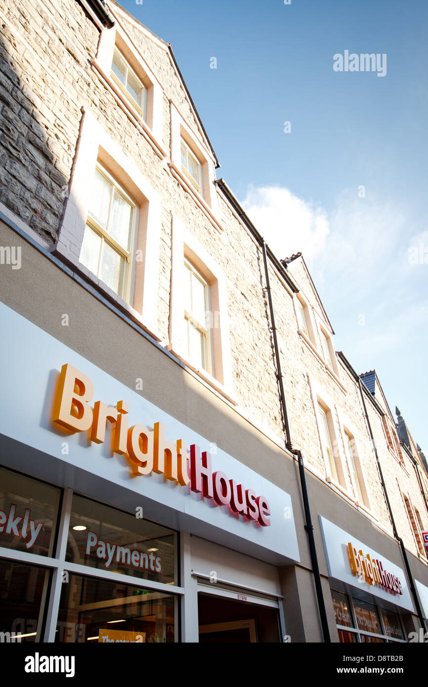 A bright house store, which offers weekly payment finance for household goods, Barry, Cardiff, Wales, UK Stock Photo