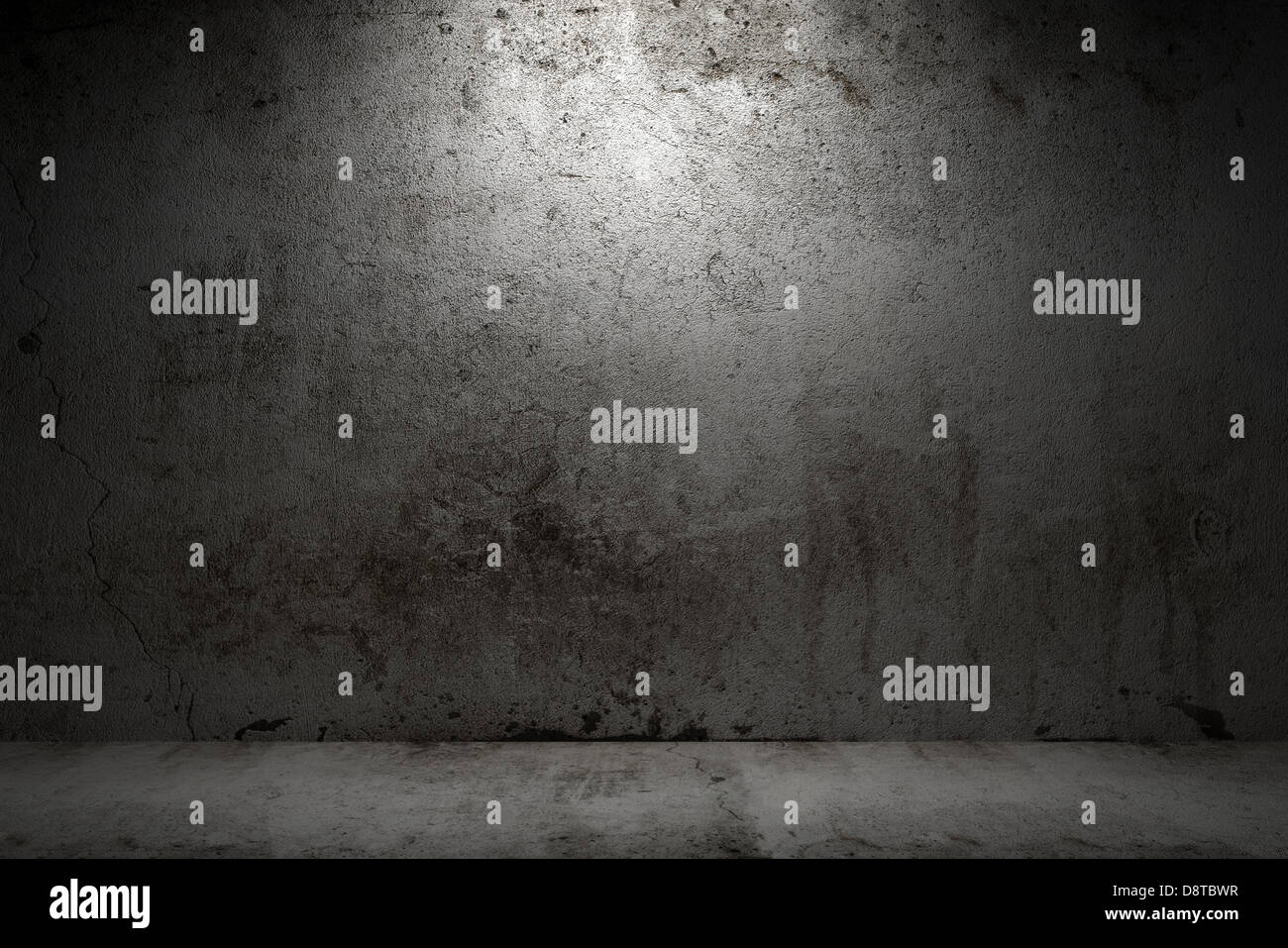 empty room with grunge concrete wall Stock Photo