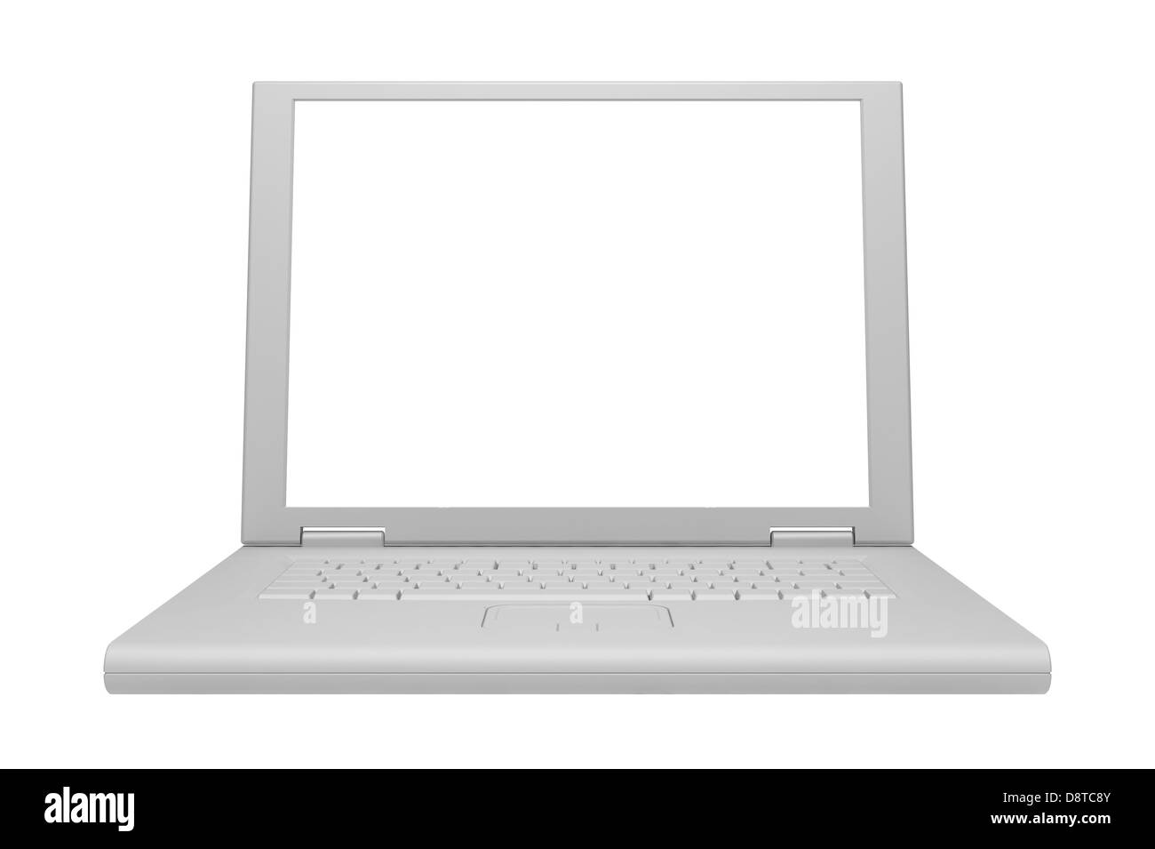gray laptop isolated on white background Stock Photo