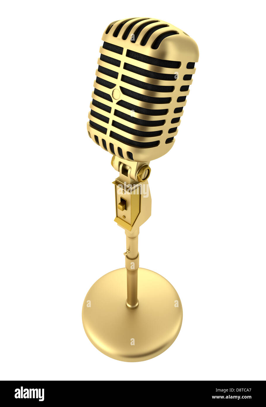 Gold microphone stand isolated hi-res stock photography and images - Alamy