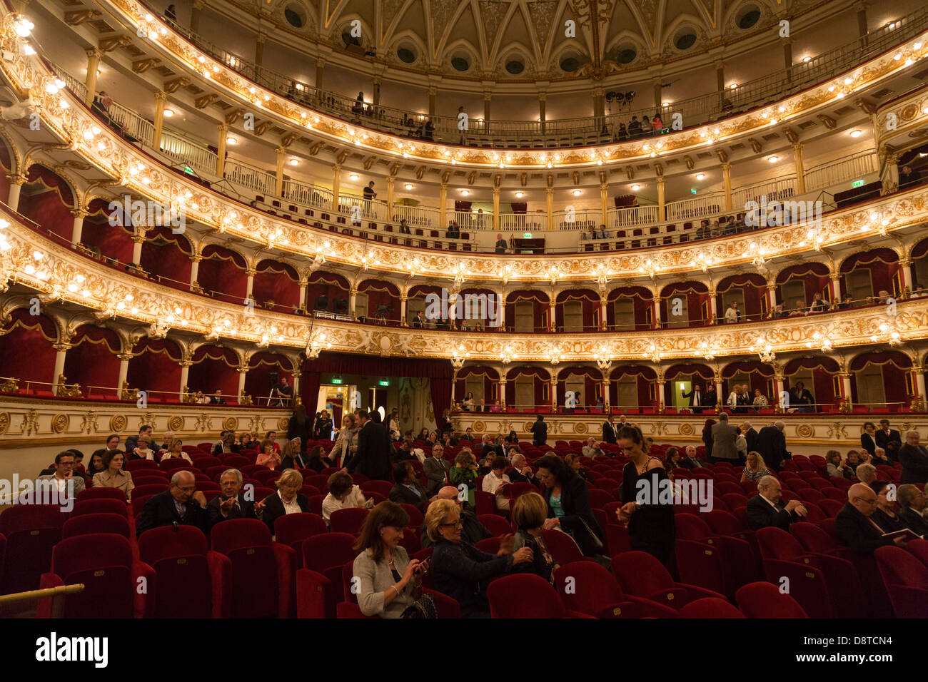 interior of the Teatro Petruzzelli opera house, Bari, Apulia, Italy Stock Photo