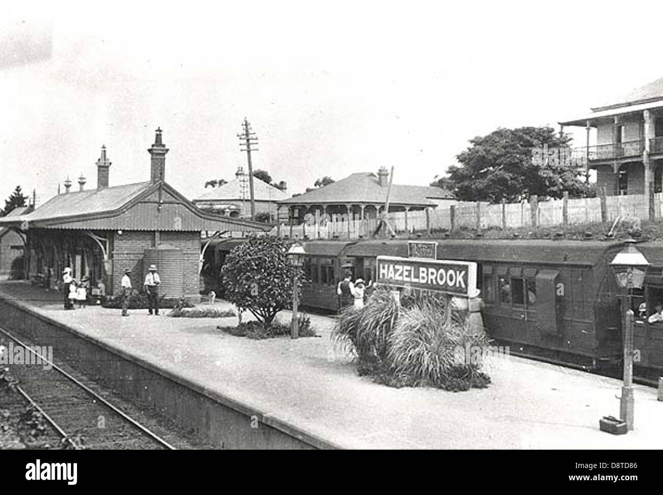 Railway Station Hazelbrook Stock Photo Alamy
