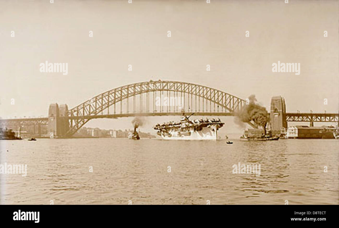 HMS Arbiter on Sydney Harbour Stock Photo