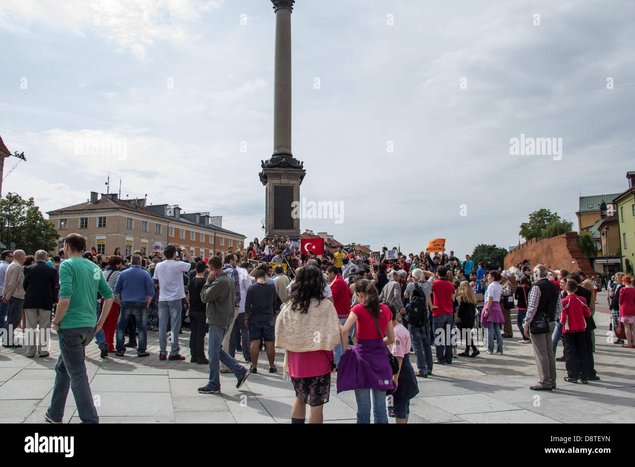 Warsaw, Poland, 2nd June, 2013. Demonstration of Turkish citizens against the policies of the Turkish government. Credit: Marcin Poziemski / Alamy Live News Stock Photo
