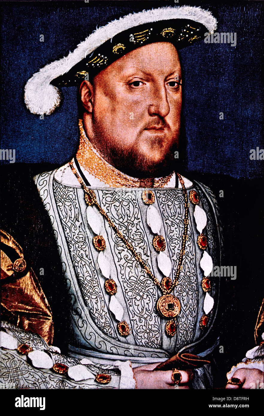Henry VIII (1491-1547), King of England 1509-47, Portrait by Hans Holbein, 1536 Stock Photo