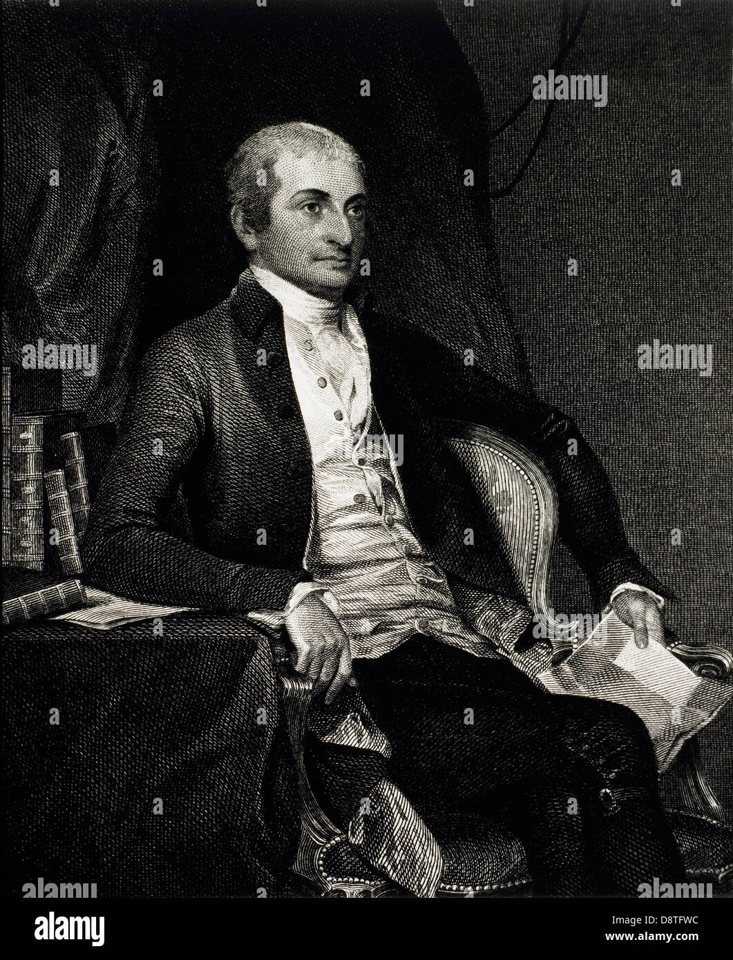 John Jay (1745-1829), American Statesman, First Chief Justice of the USA, Engraving Published 1859 Stock Photo