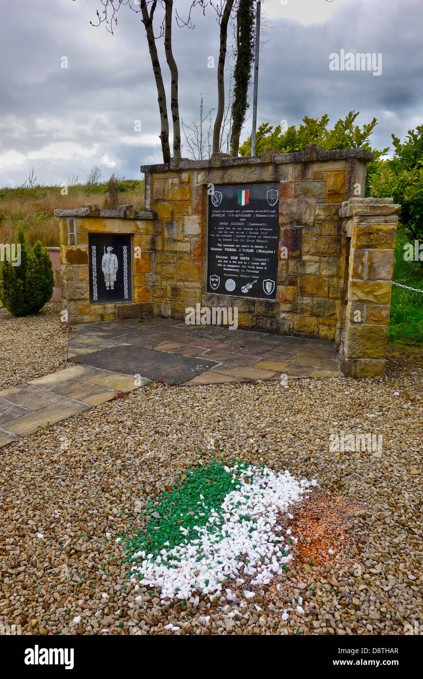 IRA Memorial to Seán South and Fergal O'Hanlon at Altawalk Cross Stock ...