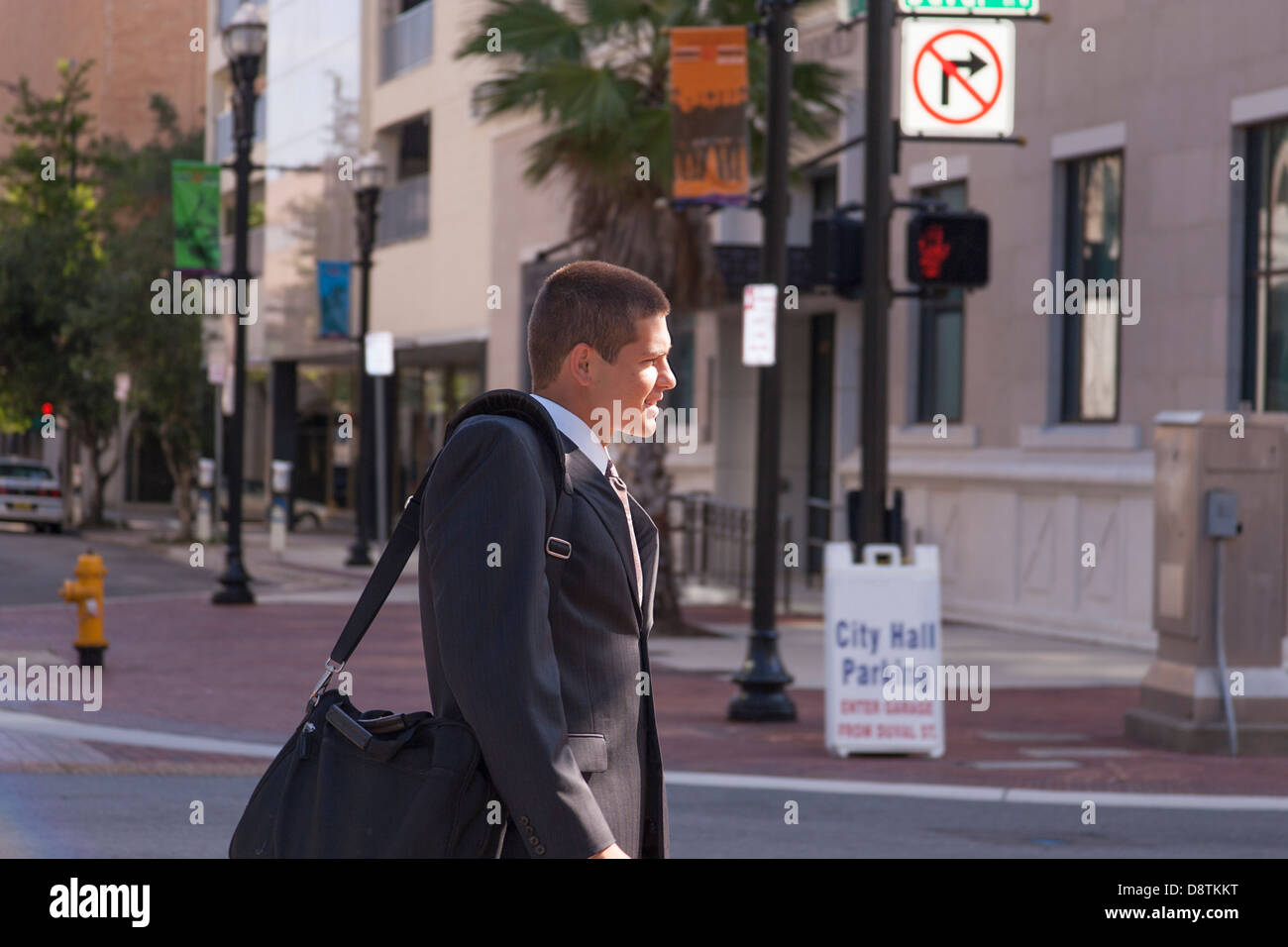Young man in business attire Stock Photo