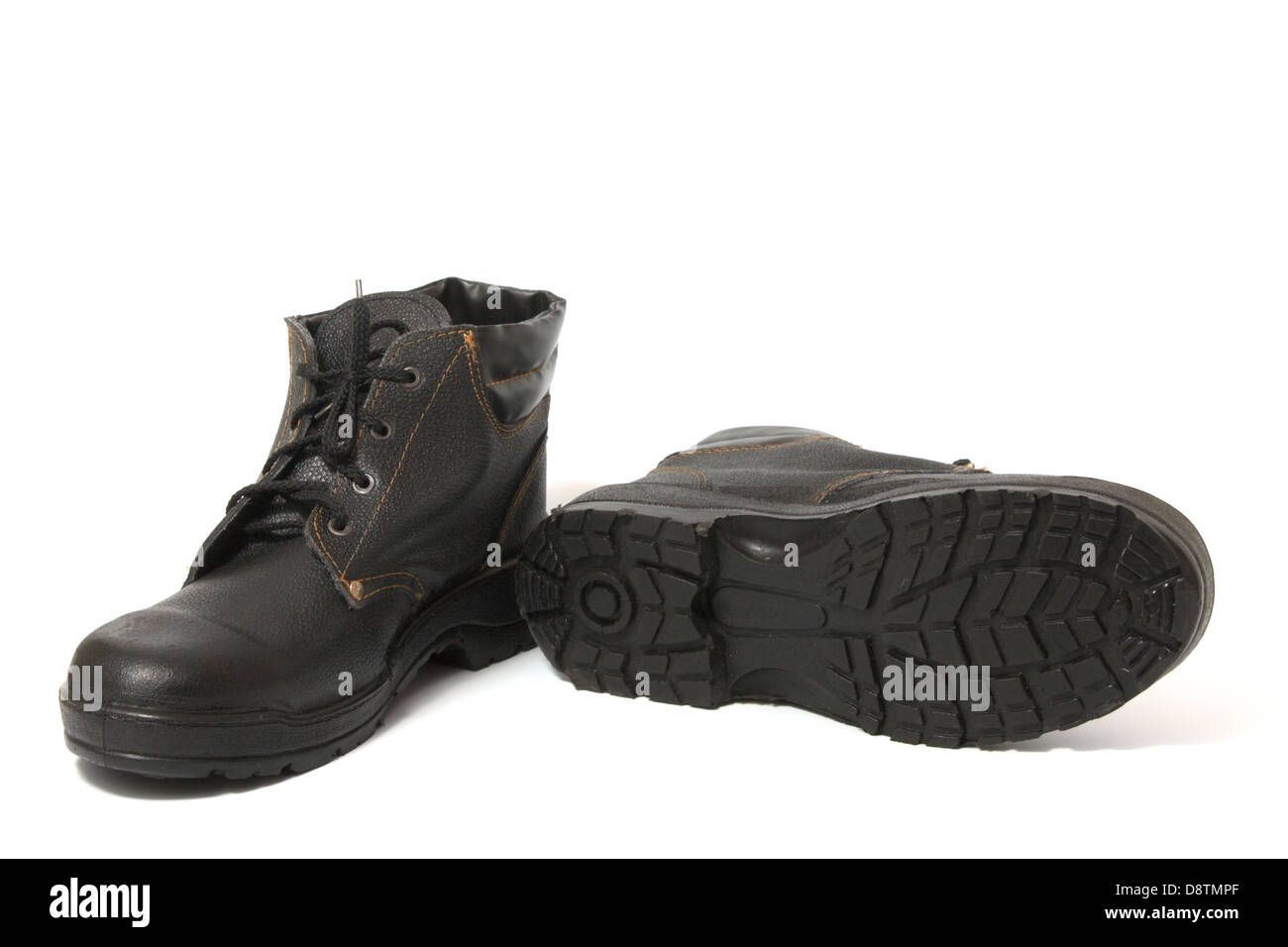 black work boots Stock Photo - Alamy