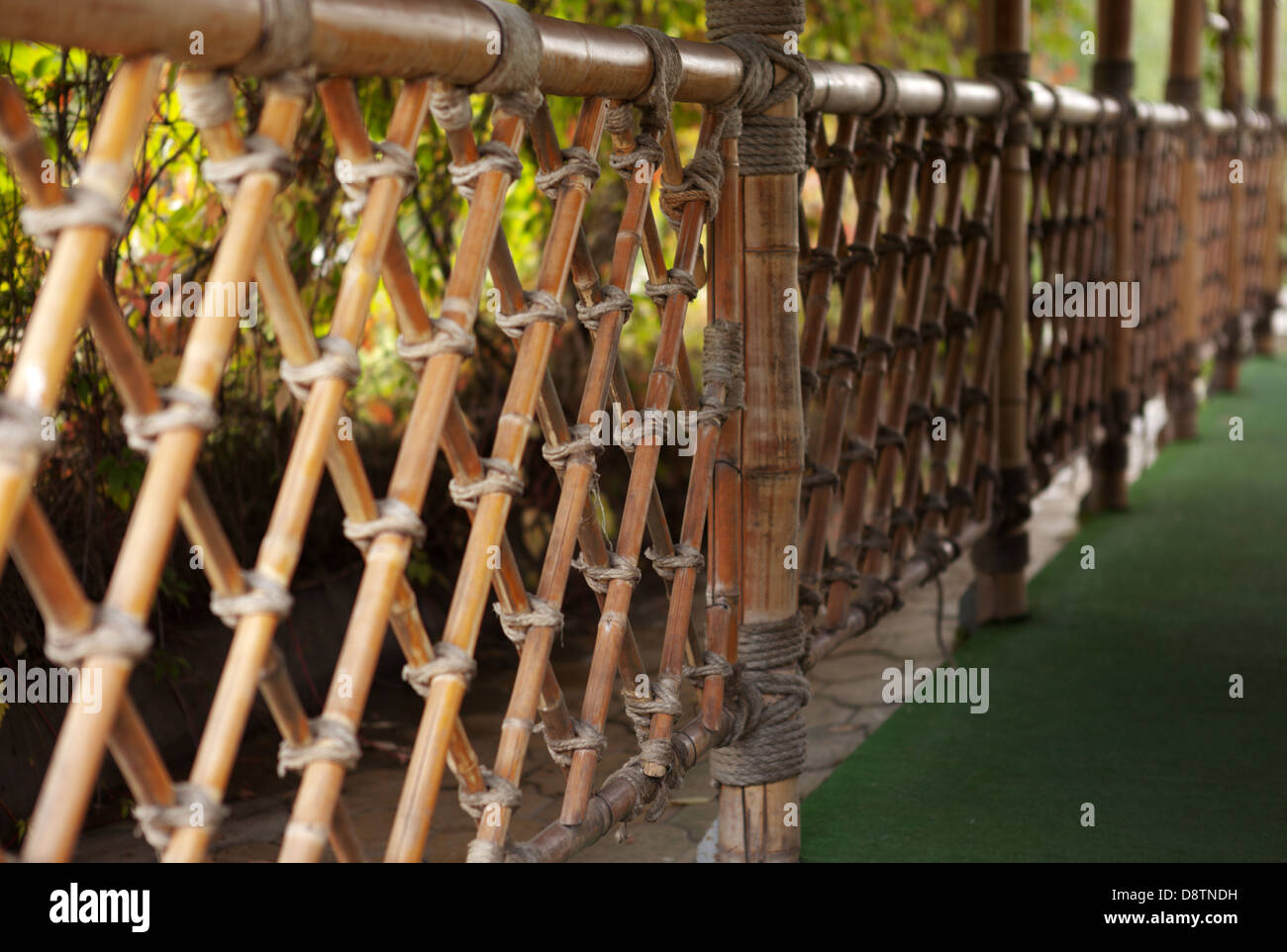 decorative fence of bamboo Stock Photo Alamy