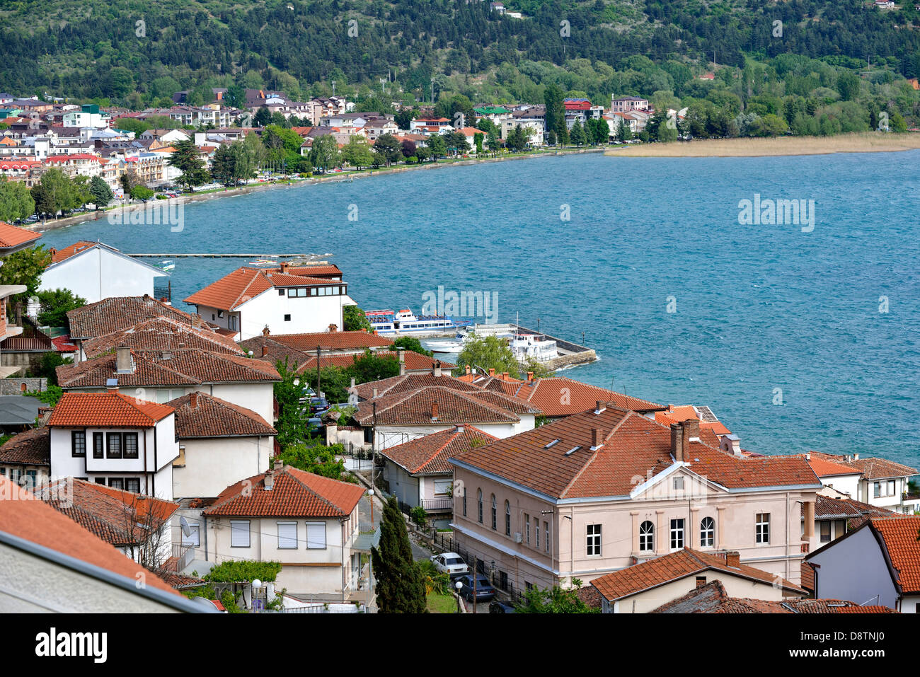 Tourist place Ohrid in Macedonia Stock Photo