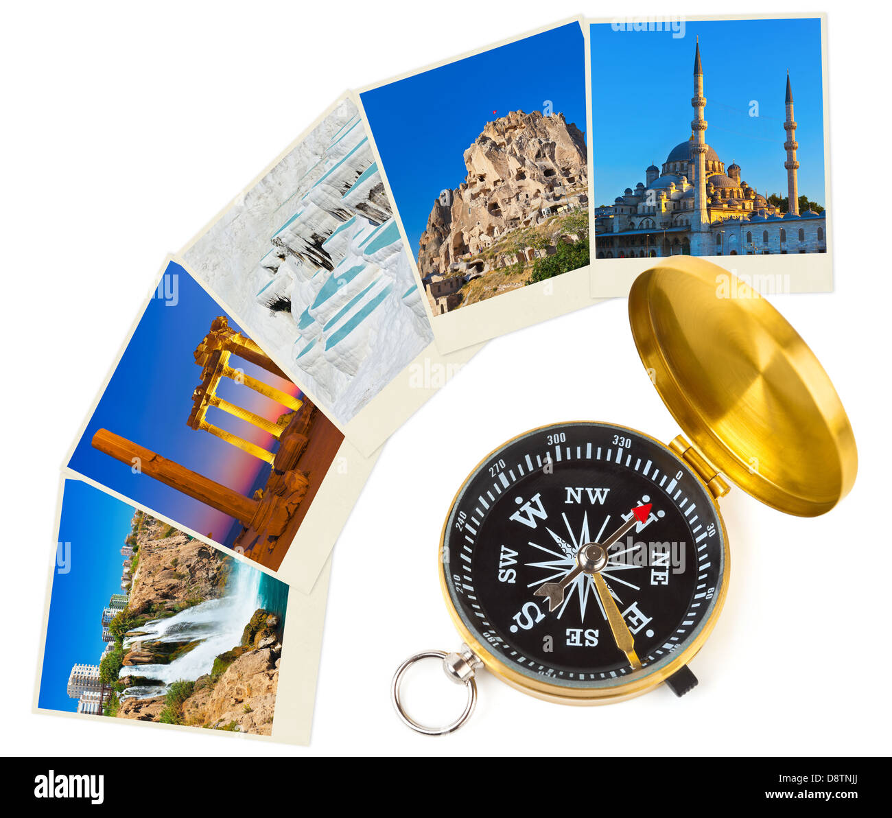 Turkey travel photography on clothespins Stock Photo